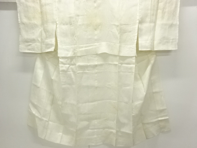 アンティーク　本麻透かし織　波模様長襦袢